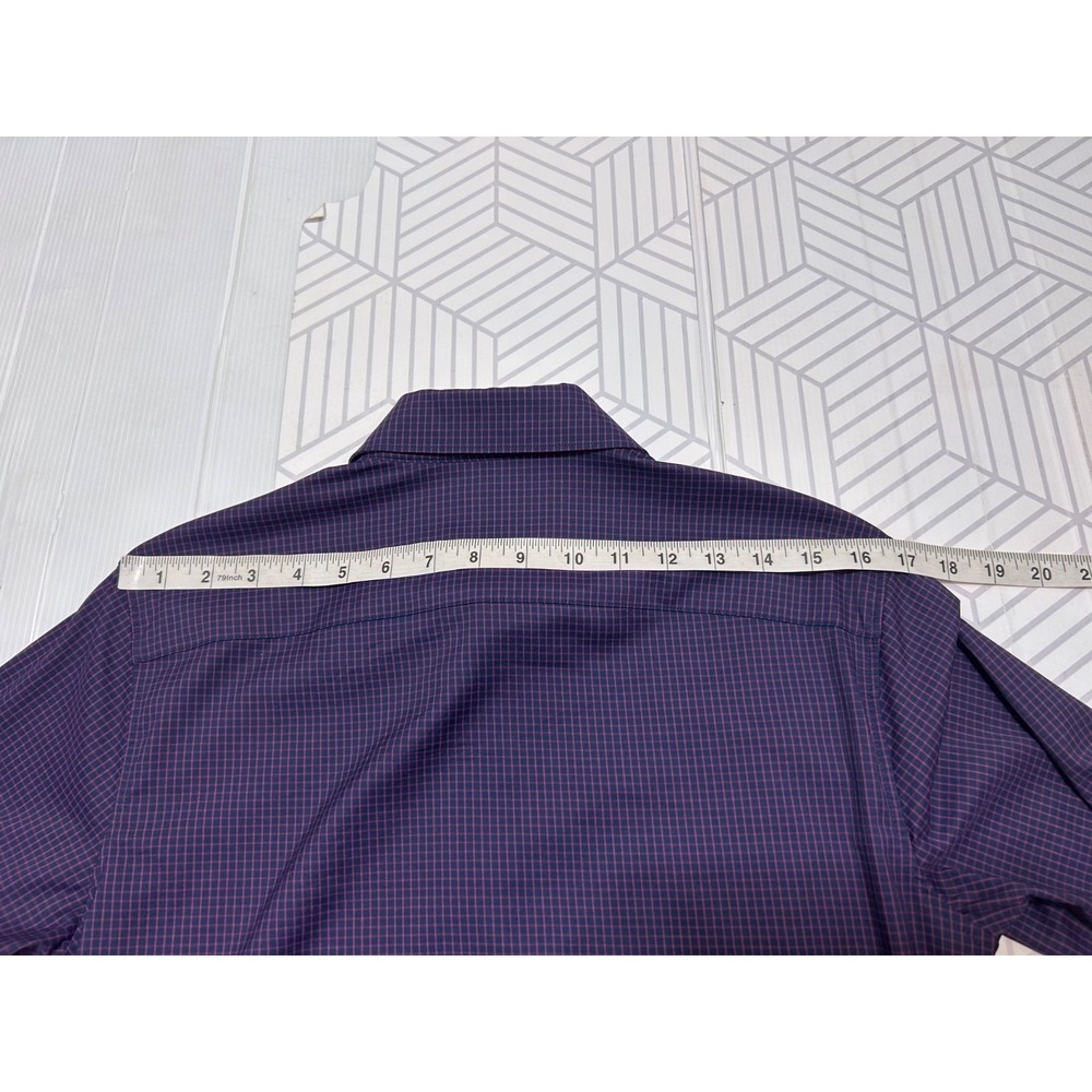 Bonobos Slim Fit Short Long Sleeve Dress Shirt Men XS Fit Blue Plaid Pink x - Picture 6 of 11